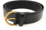 Gucci Black Leather Belt With Gold Tone Buckle Size 90/36 Eb0426crde
