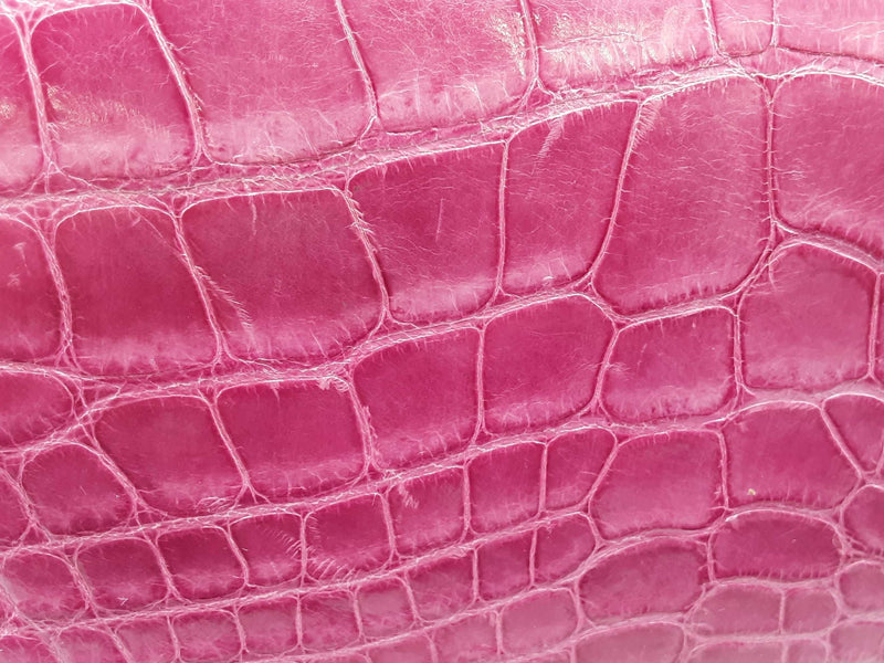 Gianni Versace Pink Crocodile Embossed Leather Shoulder Bag Do1124lxzxde