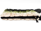 Valentino Garavani Rosier Black Green Tan Ombre Silk Zipper Clutch Do0526rrxde