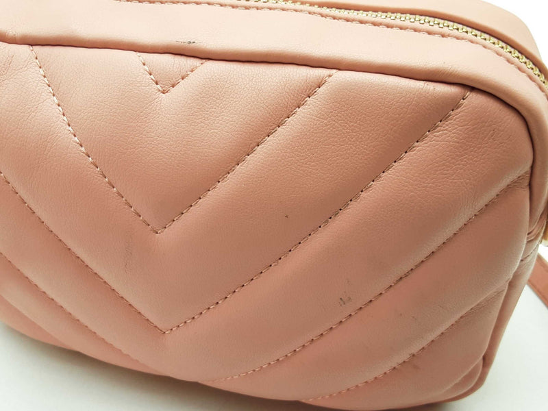 Love Moschino Quilted Heart Pink Leather Crossbody Bag Do1224wxde