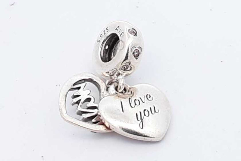 Pandora 925 Sterling Silver Mom Heart Dangle Charm2.8 Grams Eb0924rdu