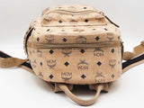 Mcm Stark Side Studs Backpack In Visetos Beige Aa0426ozxsa