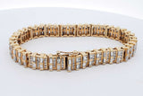 3.58cttw Diamond 18k Yellow Gold Tennis Bracelet 45 Grams 7 Inch Eb0626woxzsa