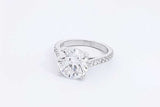 3.92cttw Diamond Ring In Platinum 5.2 Grams Size 4.5 Eb0126lrxxzdu