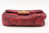 Gucci Mini Marmont Gg Red Snakeskin Leather Shoulder Bag Eb0225rxzsa