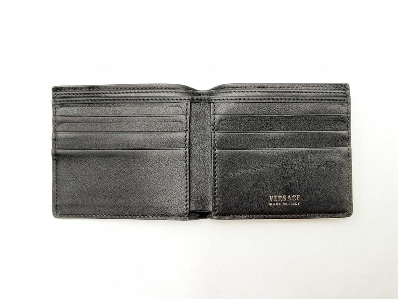 Versace La Medusa Bifold Black Leather Wallet Fw0125exsa