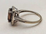 10k White Gold 2.8g Brown Citrine Ring Size 6.25 Do1224rrde