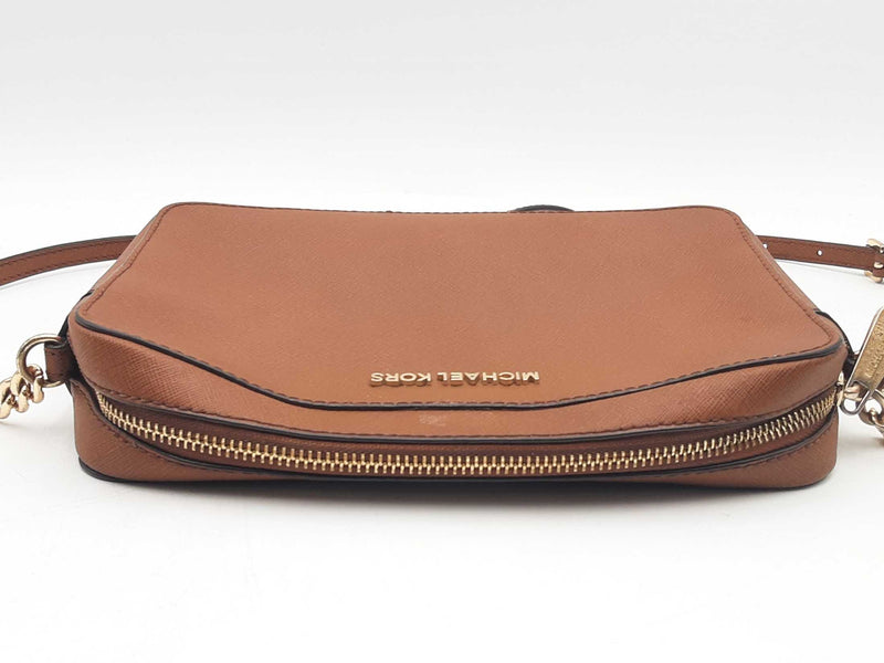 Michael Kors Jet Set Crossbody Brown Saffiano Leather Sd1224lrsa