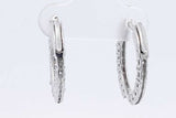 1.02ctw Lab Grown Diamond Inside Out Hoop Earrings In 925 3.1 Grams Eb0625llwdu