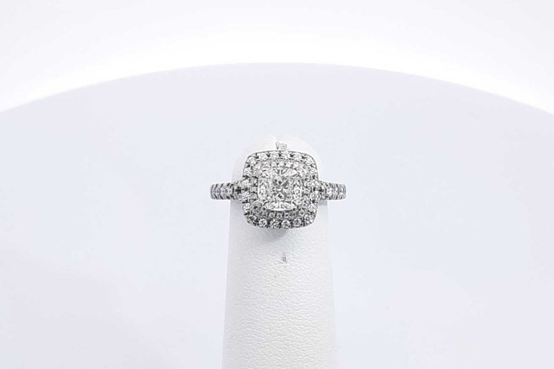 Approx. 1.31ctw Diamond Ring In 18k White Gold 6.2 Grams Size 2.5 Eb1124wxxzsa