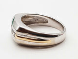 0.21 Cttw Natural Diamonds 14k Two Tone Gold 7.6g Ring Size 8.25 Do0526rrxde