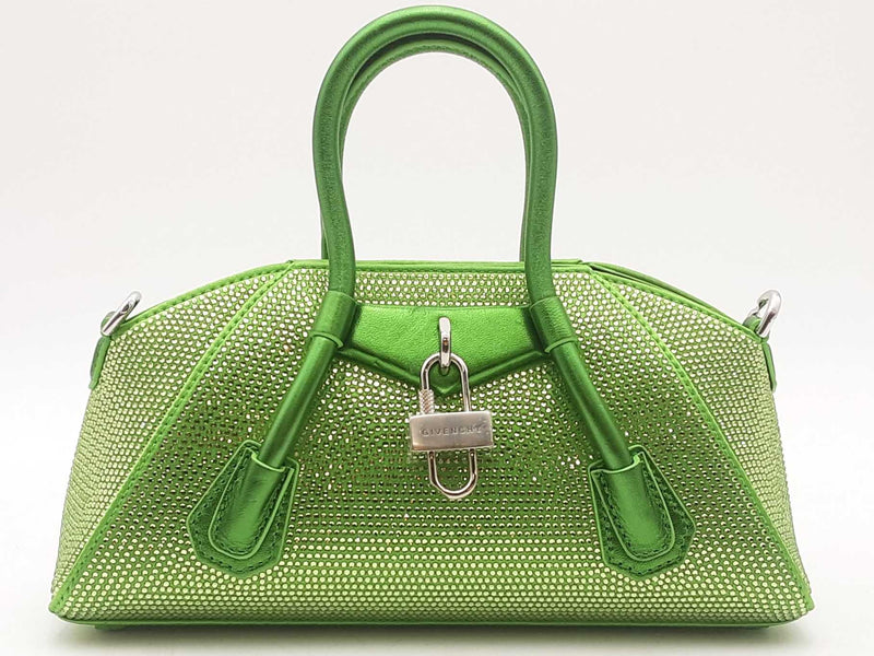 Givenchy Mini Antigona Stretch Green Handbag Aa0825rzxsa