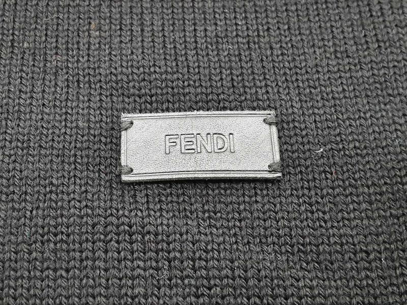 Fendi Monster Black Wool Scarf Do1025oxzde