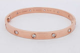 Cartier 18k Rose Gold Diamond Love Bracelet 32.01 Grams Size 18 Eb0726exxzsa