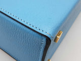Hermes Cinhetic Bleu Du Nord Blue Chevre Mysore Gold Shoulder Bag Do0226wrxzde