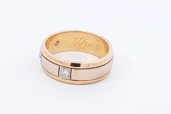 0.09ctw Diamond Band Ring In 18k Yellow Gold 11.4 Grams Size 9 Eb1125cxzdu