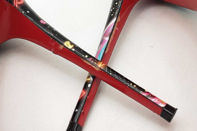 Christian Louboutin Hot Chick Sling Alta Starlight Heels Size 38.5 Eb1025lxzsa