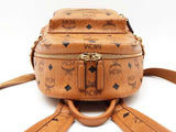 Mcm Mini Stark Side Studs Backpack In Cognac Visetos Coated Canvas Fw0126oexdu