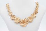 14k Yellow Gold Plumeria Flower Graduated Necklace 19.6 Grams 16 In Eb0826lpxzsa