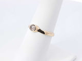 0.20 Ct Bezel-set Rose-cut Diamond & 12k Yellow Gold Solitaire Ring 1.8 Grams Size 7 Fw0925crdu