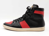 Yves Saint Laurent Sl/10h Court Classic Sneakers  Black & Red Sz 10.5 Fw0126crdu