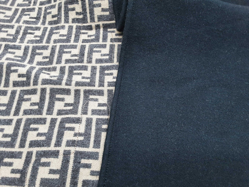 Fendi Roma Black Wool Blend Scarf Do1025oxzde