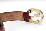 Gucci Red Guccissima Leather Belt With Gold Tone Buckle Eb0924lxzdu