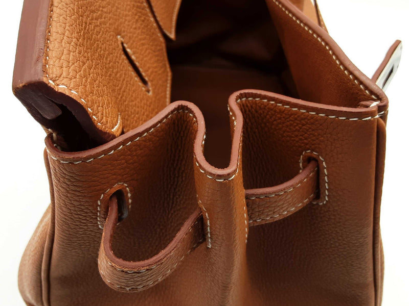 Hermes Birkin 40 Gold Brown Togo Palladium Hardware Handbag Do0825lxrxzde