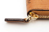 Mcm Cognac Visestos Zip Around Wallet Eb0826lxzsa