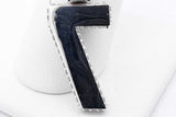 14k White Gold Diamond Number 7 Pendant 5.5 Grams Eb0626wrxsa