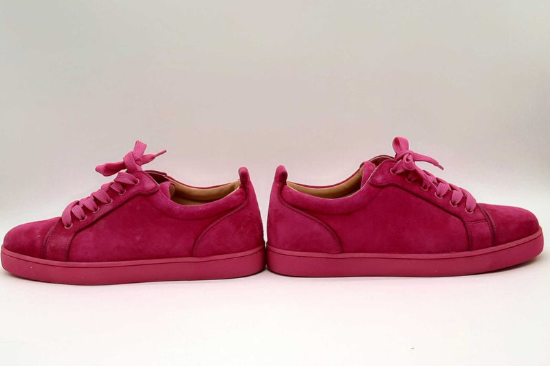 Christian Louboutin Pink Suede Junior Orlato Flat Veau Sneakers Eb0424lxzde