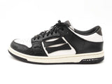 Amiri Skel Low Top Sneakers In Black & White Leather Size Us 11 Fw0126lzxdu