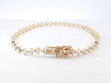 2.10 Cttw Diamond & 14k Yellow Gold Tennis Bracelet 6.7 Grams 7 Inch Fw0726rrxdu