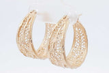14k Yellow Gold Filigree Hoop Earrings 5.7 Grams Eb0426osxde