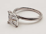 1.5 Carat Princess Cut Lab Grown Diamond 18k Wg 3.6g Ring Size 7 Do0326rxzde