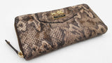 Coach Python-embossed Leather Wallet In Beige, Taupe, & Brown Fw1026lrdu