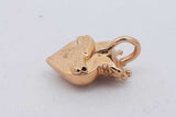 Queen Baby 18k Yellow Gold Crowned Heart Pendant 16.4 Grams Eb0826lowrsa