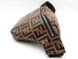 Fendi Vitello Zucca Ff Maya Brown Embossed Leather Belt Bag Do0525exzde