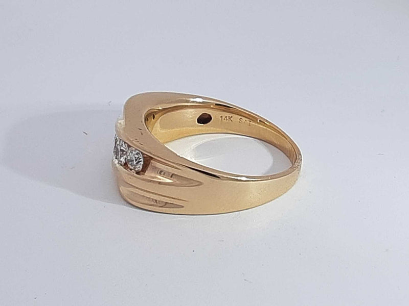0.80 Cttw Diamond 14k Yellow Gold 9 Grams Size 11.5 Aa1025czxsa