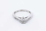0.46ctw Diamond Ring In 10k White Gold 3.1 Grams Size 7 Eb1025lpxdu