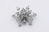 0.19cttw Diamond Snowflake 10k White Gold Pendant 1.6 Grams Eb0426pxsa