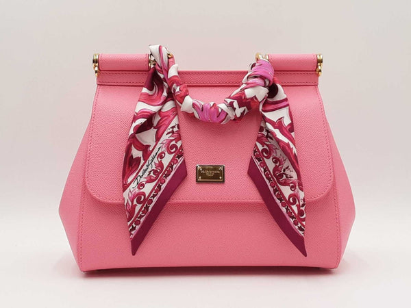 Dolce & Gabbana Medium Sicily Pink Calfskin Handbag Fw0325rxzdu