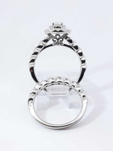 0.70 Cttw Diamond & 14k Gold Double Halo Bridal Set 5.5 Grams Size 5 Fw0326poxdu