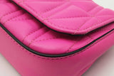 Versace Virtus Quilted Hot Pink Leather Crossbody Bag Eb0826erxde