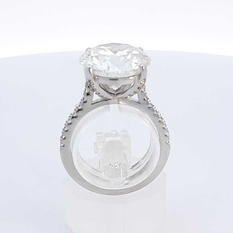 8.65 Cttw Lab Grown Diamond & 18k White Gold Ring 5.9 Gram Size 6.5 Fw0524wcrxdu