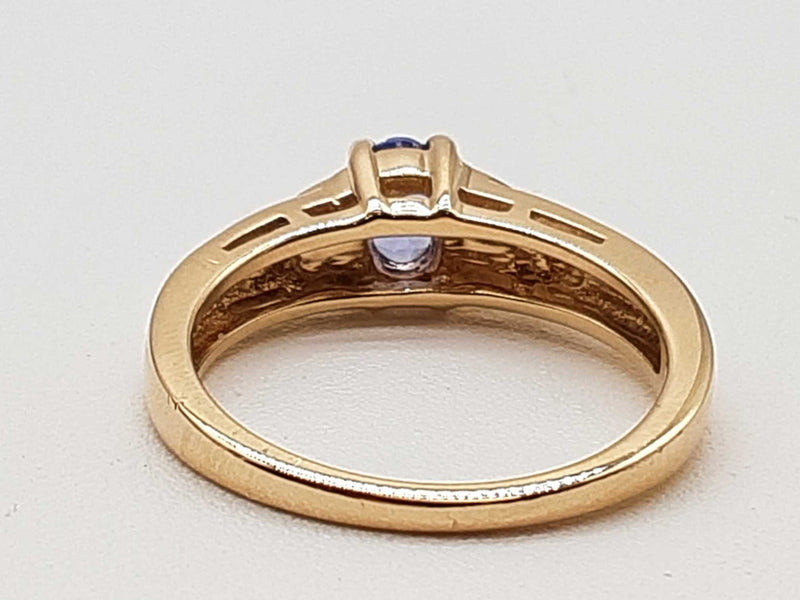 Iolite Synthetic Opal 10k Yellow Gold 3.0g Ring Size 6.75 Do0725sxde