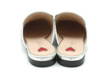 Gucci Horsebit Silver Glitter Mules Size 37 Eb0926lxzsa