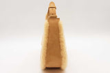 Celine Suede & Shearling Ava Triomphe Shoulder Bag Eb0326lxxzde