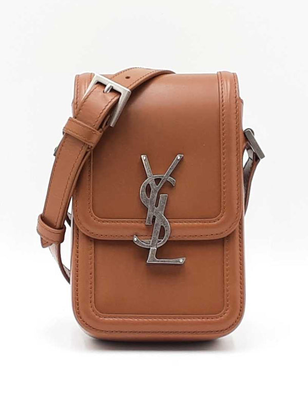 Yves Saint Laurent Mini Solferino Satchel In Brown Leather Fw0925exzdu