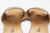 Christian Dior Embroidered Cotton Gold Metallic Dway Slides Sz 35.5 Eb0126lrxdu